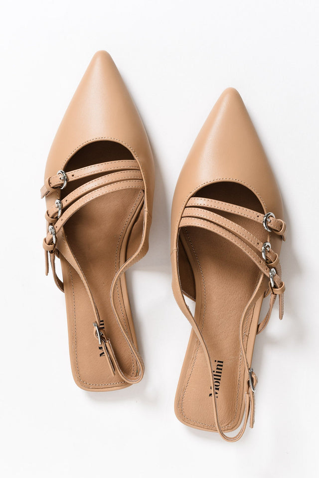 Moena Tan Leather Slingback Mule image 6