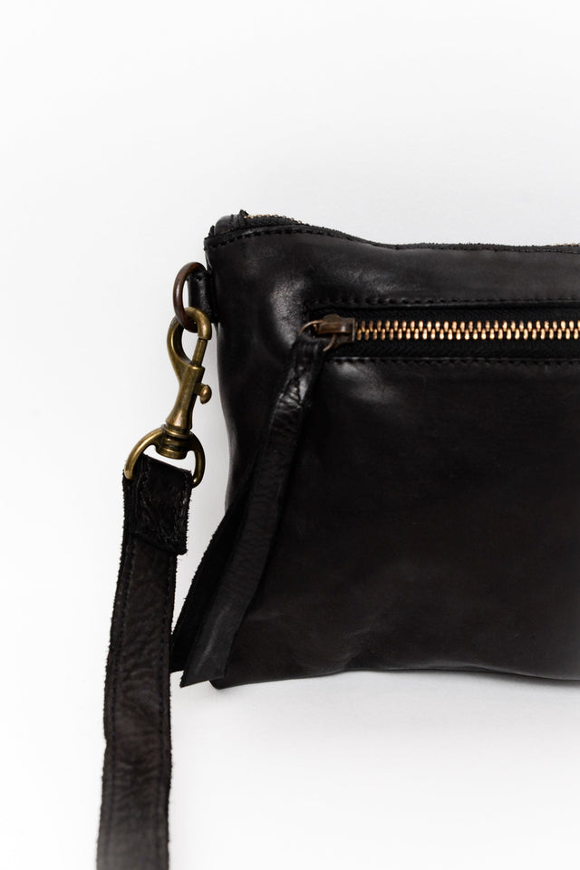 Monterey Black Leather Crossbody Bag image 2