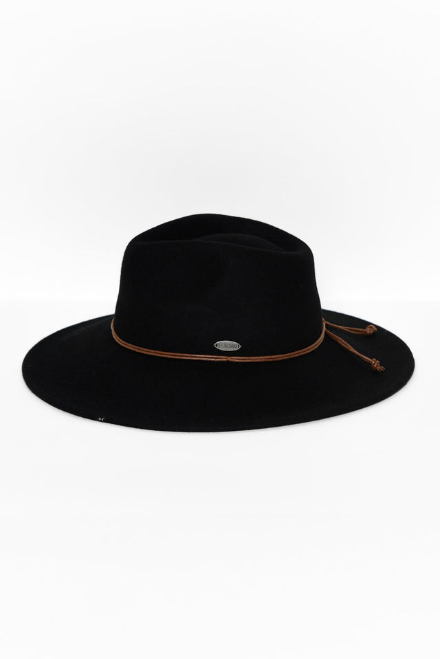 Morzine Black Wide Brim Fedora