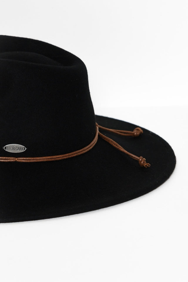 Morzine Black Wide Brim Fedora image 4