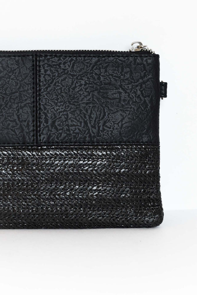 Nala Black Woven Crossbody Bag image 3