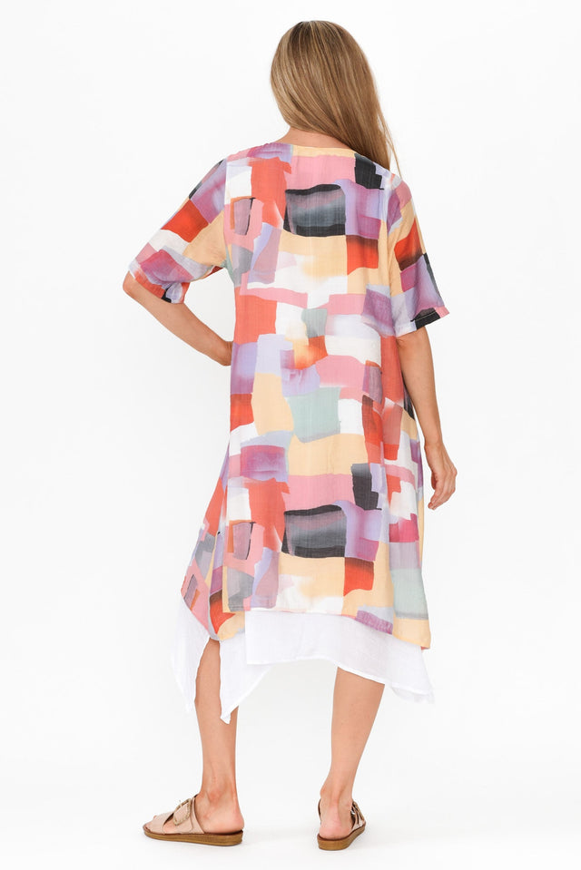 Nala Pink Geo Layers Dress image 5