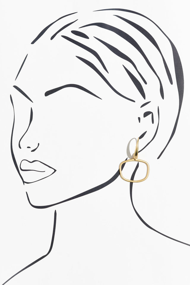 Nanga Gold Hoop Hook Earrings image 2