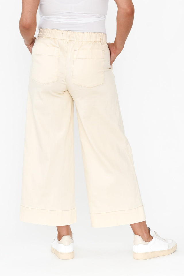 Narcisa Cream Wide Leg Jeans image 5