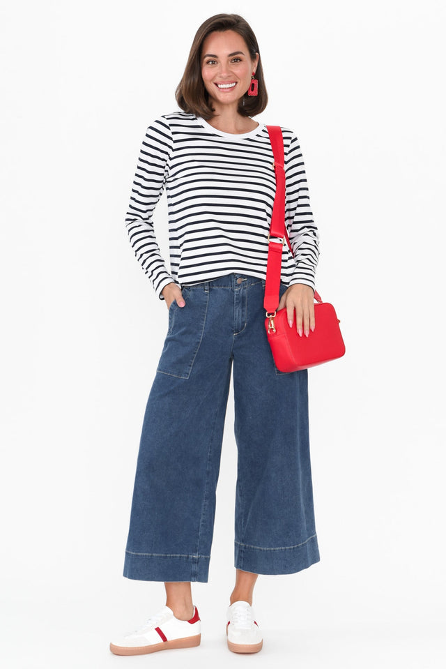 Narcisa Dark Blue Wide Leg Jeans