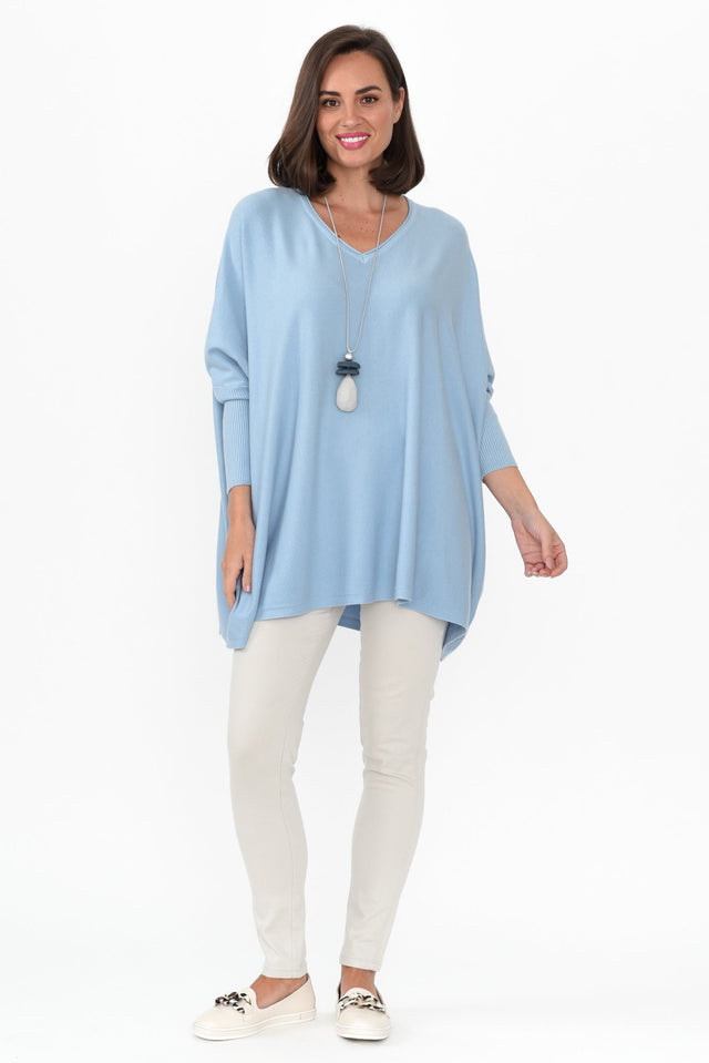 Nastia Blue Wool Blend Jumper image 4