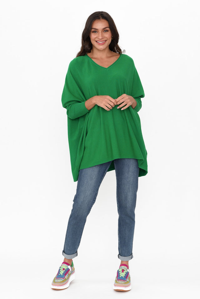 Nastia Green Wool Blend Sweater image 4