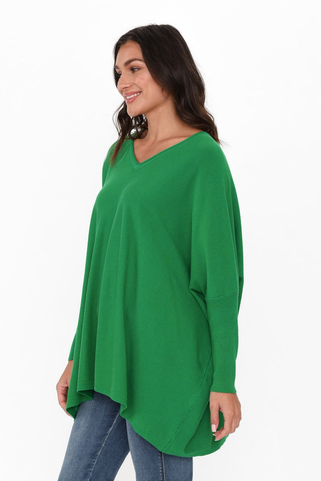 Nastia Green Wool Blend Sweater