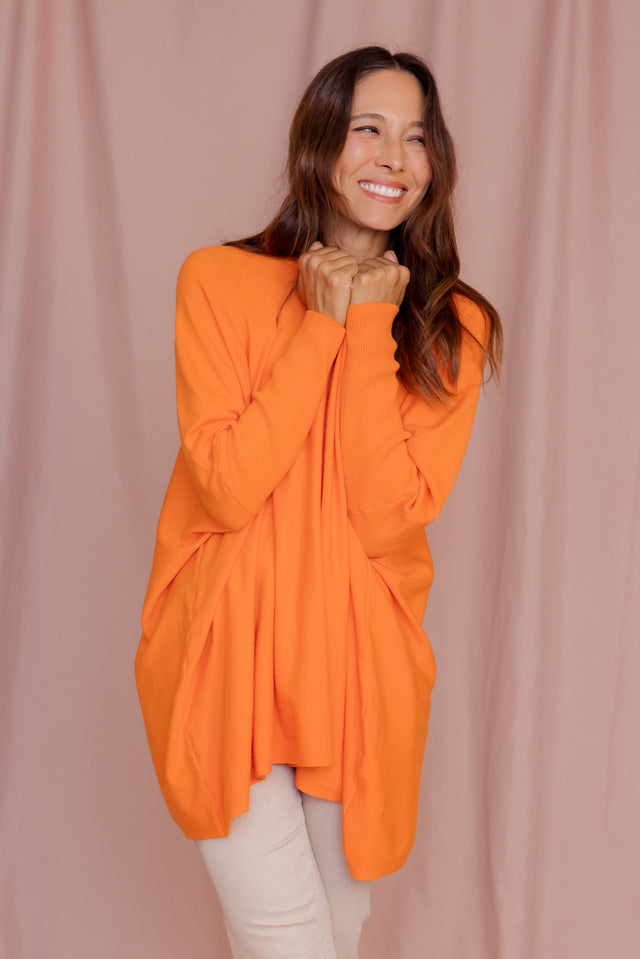 Nastia Orange Wool Blend Jumper