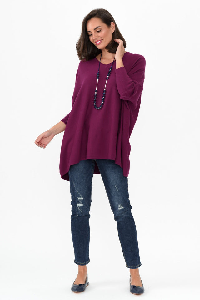 Nastia Purple Wool Blend Jumper image 7