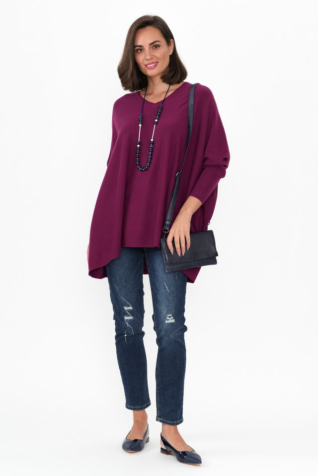 Nastia Purple Wool Blend Jumper image 3