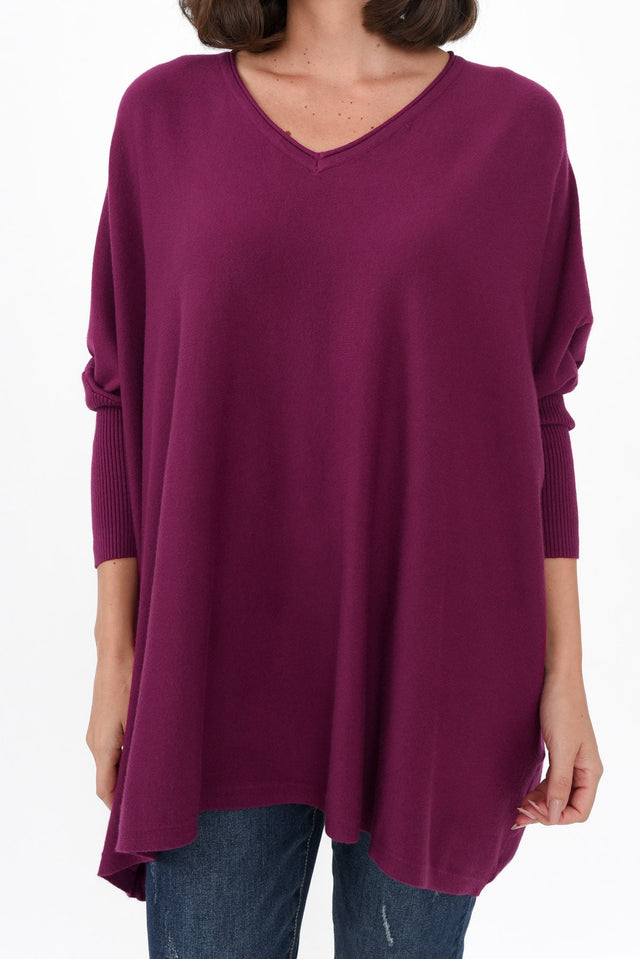 Nastia Purple Wool Blend Jumper image 6