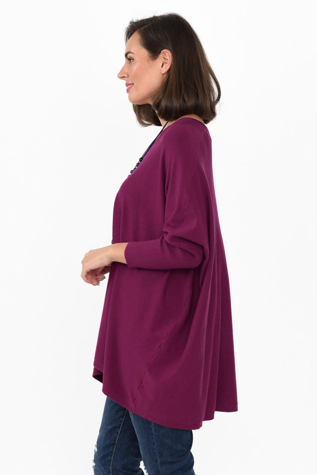 Nastia Purple Wool Blend Jumper image 4