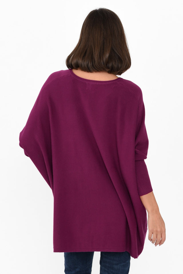 Nastia Purple Wool Blend Jumper image 5