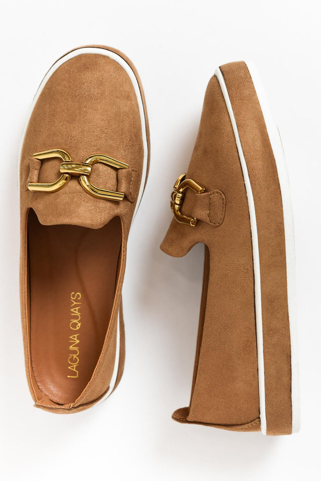 Natyia Tan Faux Suede Platform Loafer