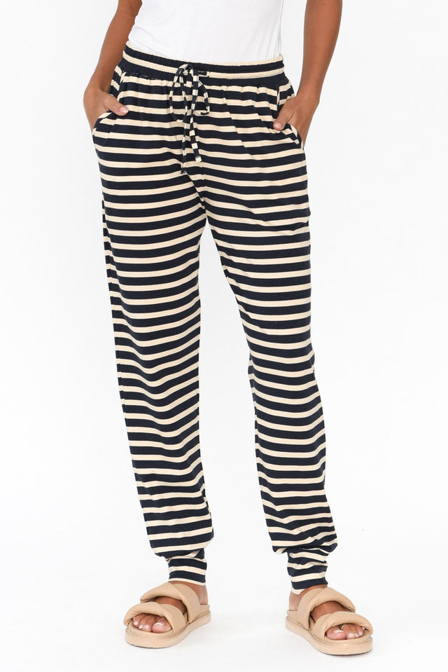 Nautical Stripe Cotton Everyday Tie Pants