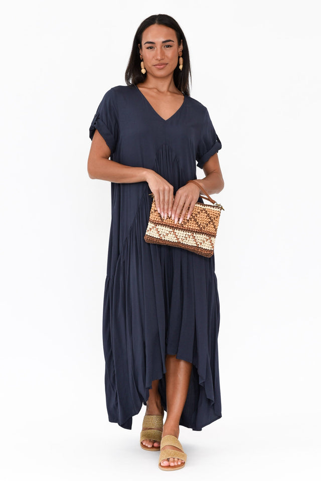 Navy Peak Maxi Dress banner image