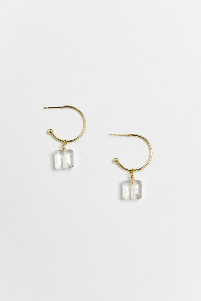 Nias Clear Crystral Drop Earrings