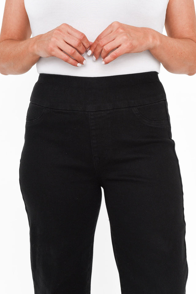 Nicola Black Wide Leg Jeans image 5