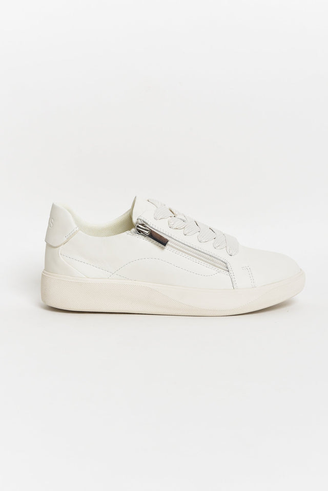 Noemi White Leather Zip Sneaker image 6