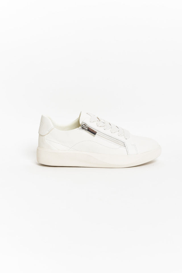 Noemi White Leather Zip Sneaker image 5