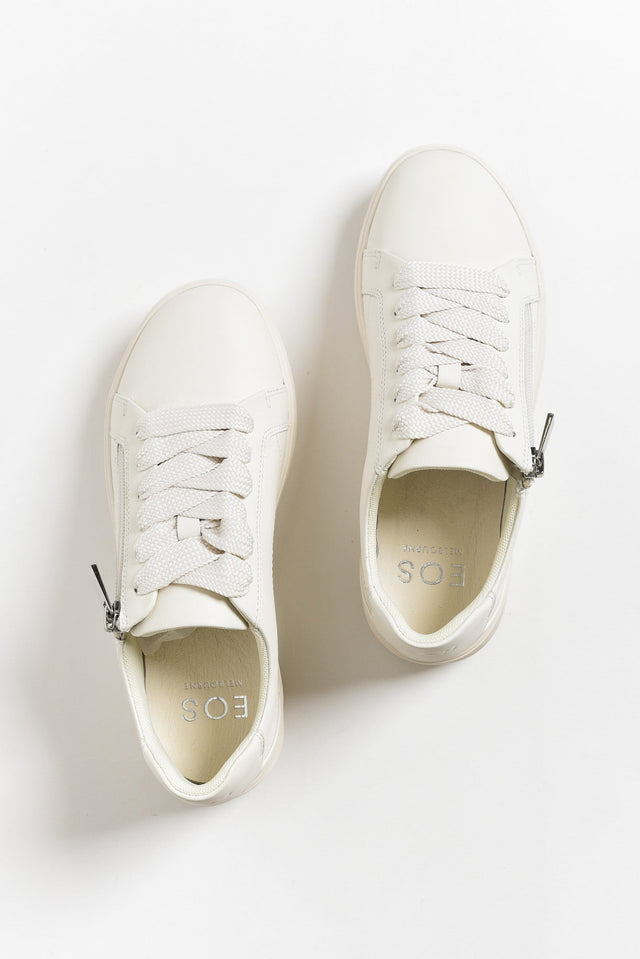 Noemi White Leather Zip Sneaker image 7