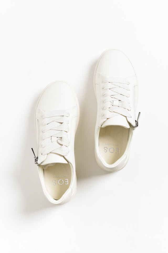 Noemi White Leather Zip Sneaker image 6