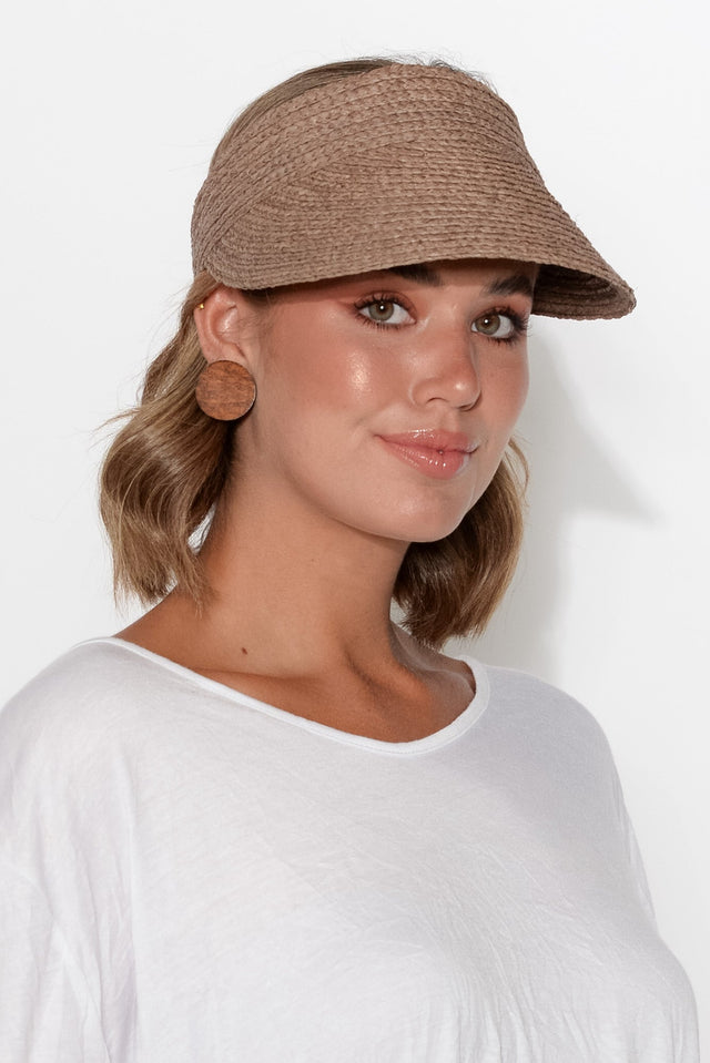 Noosa Mushroom Raffia Travel Visor