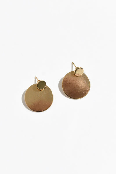 Norabel Gold Disc Earrings