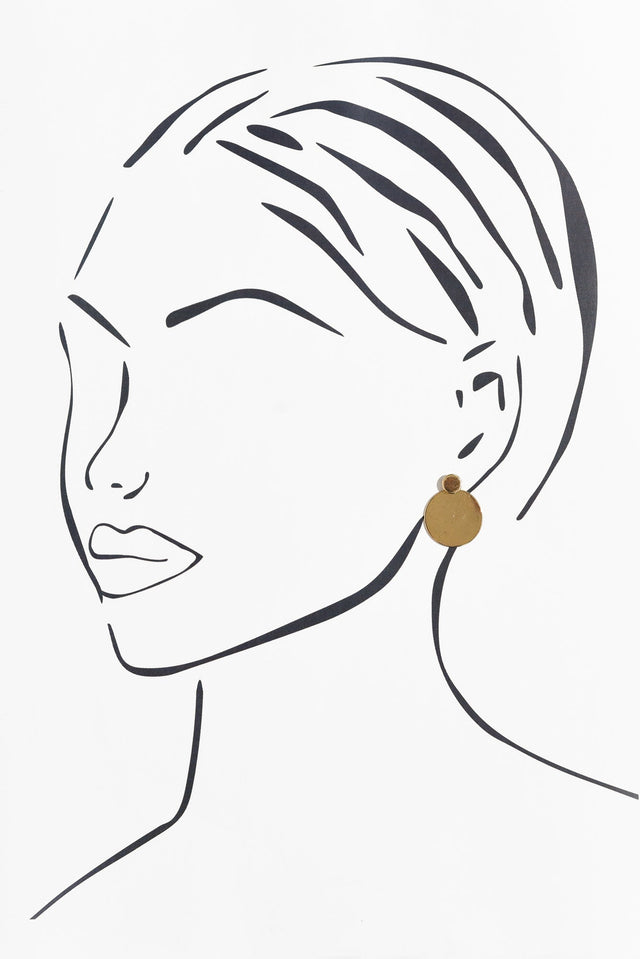 Norabel Gold Disc Earrings