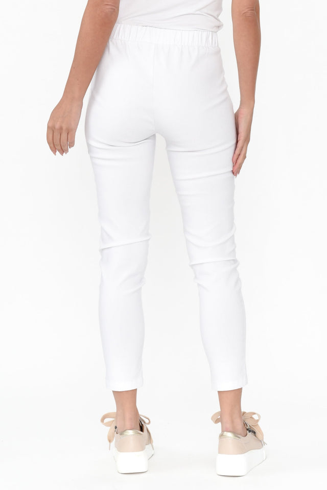Olympia White Straight 7/8 Pants