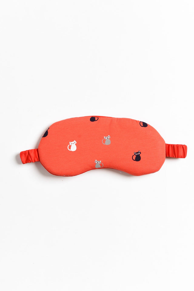 Orange Kitty Bamboo Sleep Mask image 2