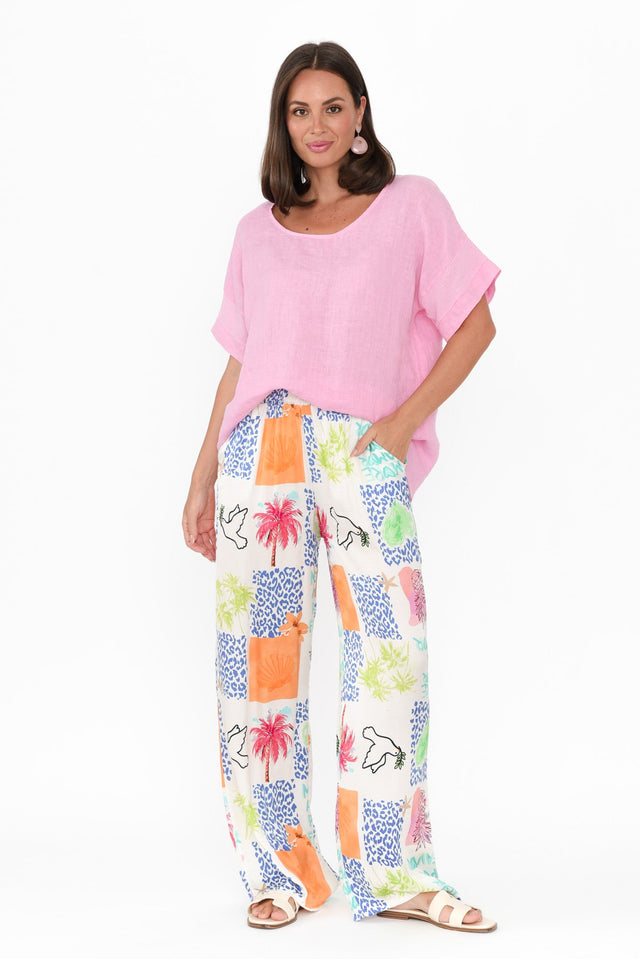 Orina White Jungle Wide Leg Pants image 5