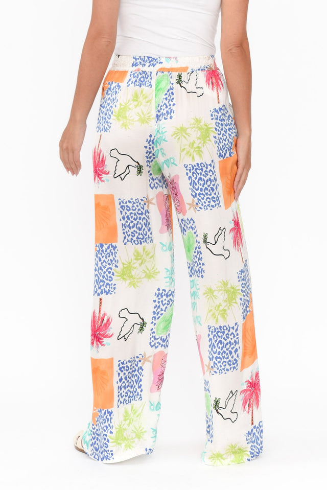 Orina White Jungle Wide Leg Pants image 7