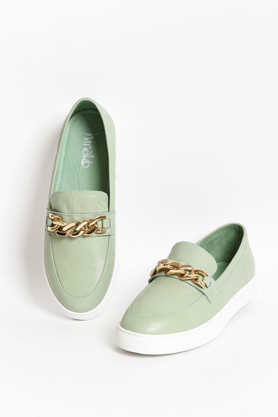 Oscar Sage Chain Leather Loafer