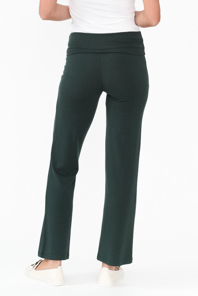 Pamela Dark Green Bamboo Pants - Petite image 4