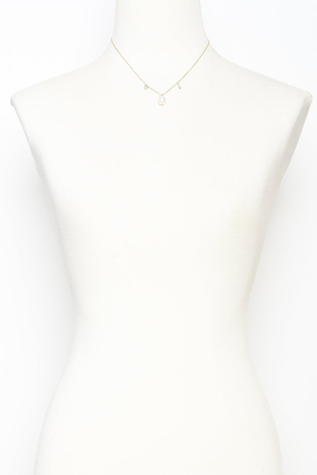 Pamela Gold Plated Pearl Necklace