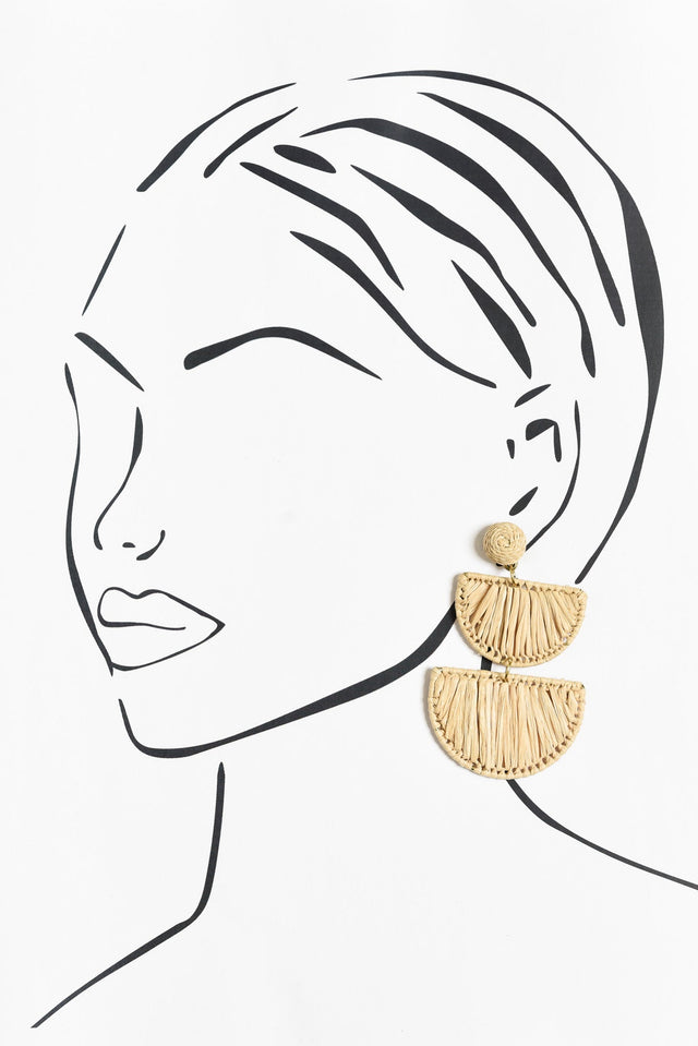 Paolo Natural Raffia Earrings