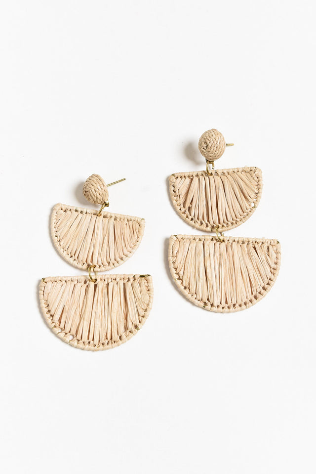 Paolo Natural Raffia Earrings