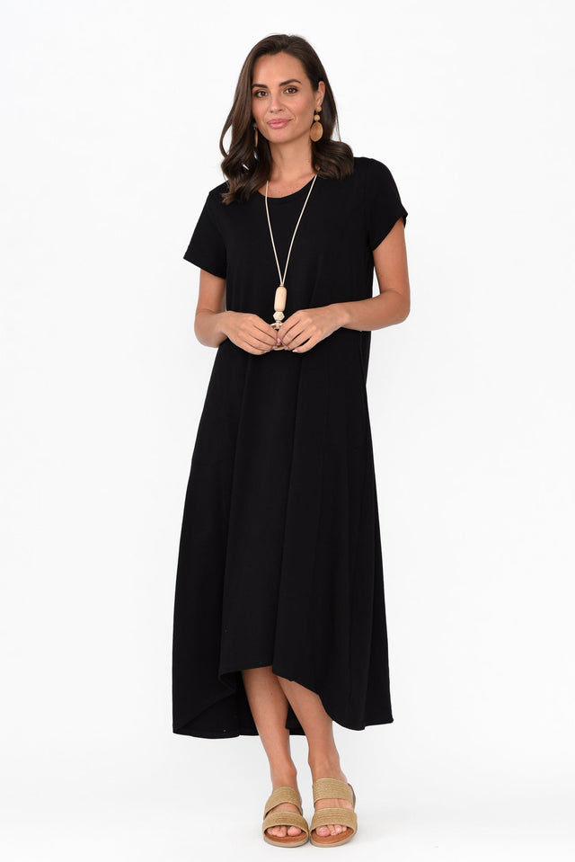 Patrick Black Cotton Pocket Dress image 5