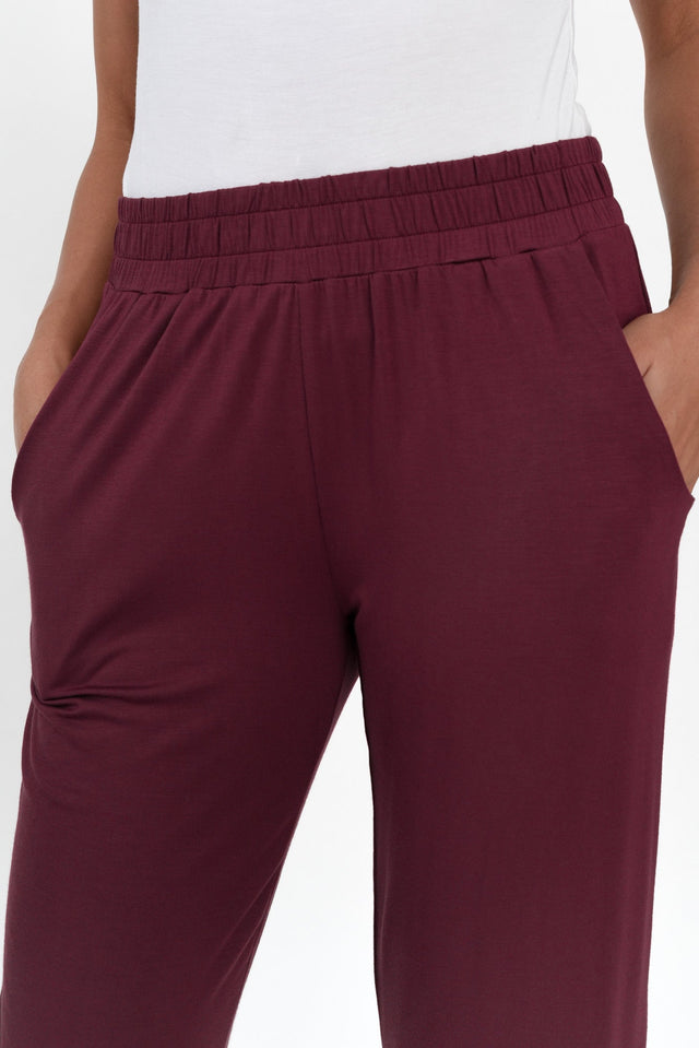 Percy Burgundy Bamboo Pocket Pants