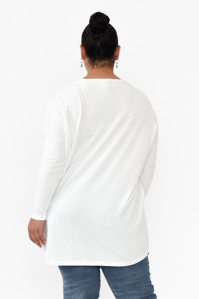 Piper White V Neck Knit Sweater