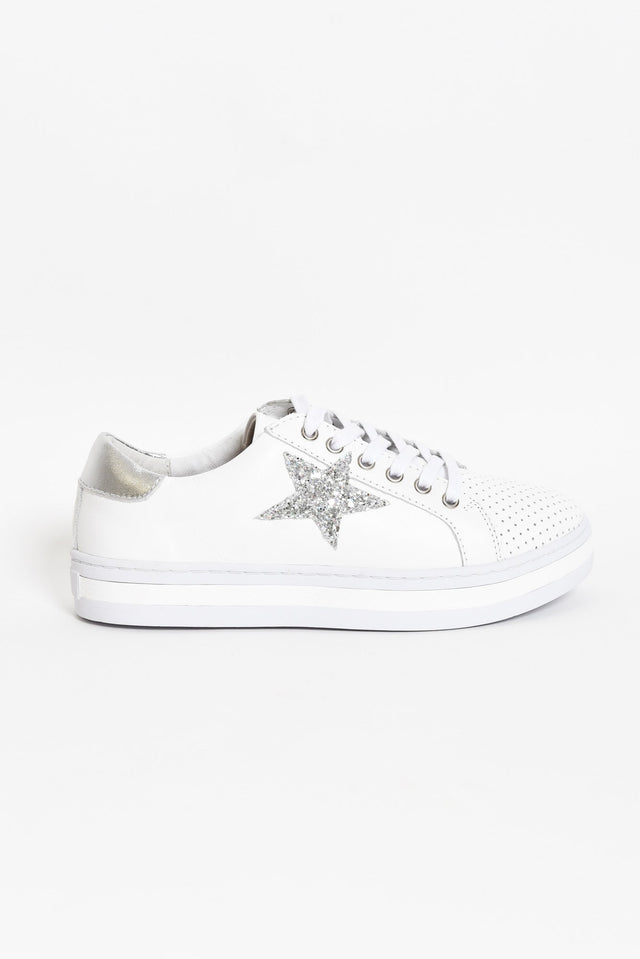 Pixie Star Silver Glitter Leather Sneaker image 2