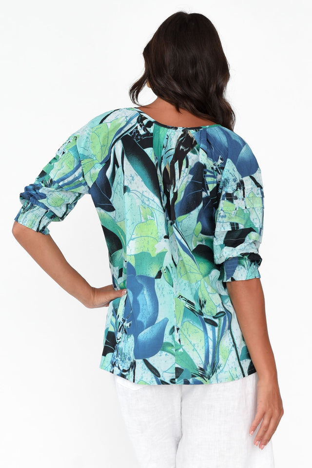 Priella Blue Jungle Cotton Top image 4