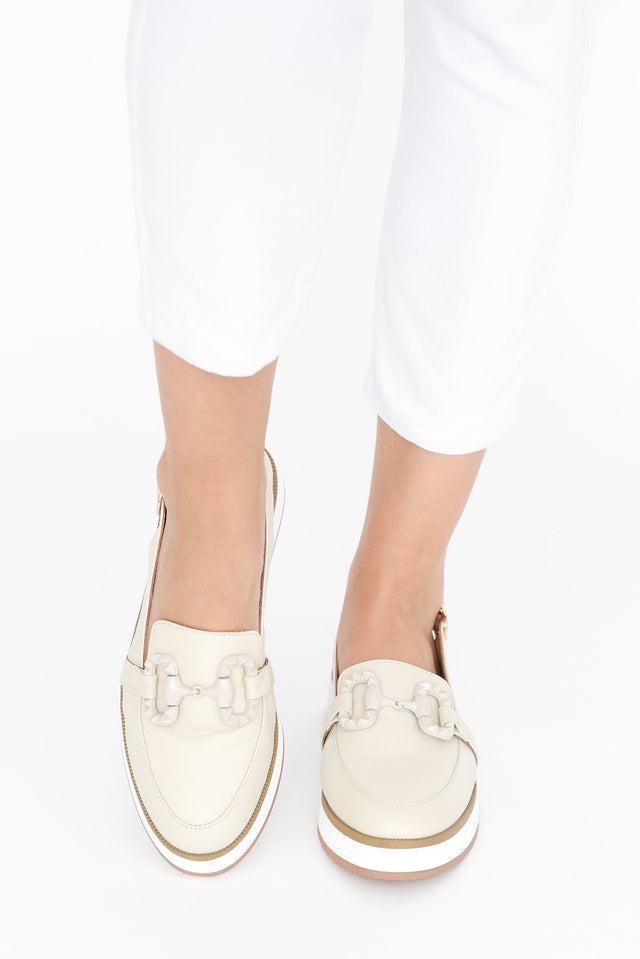 Quantum Cream Leather Slingback Loafer image 7