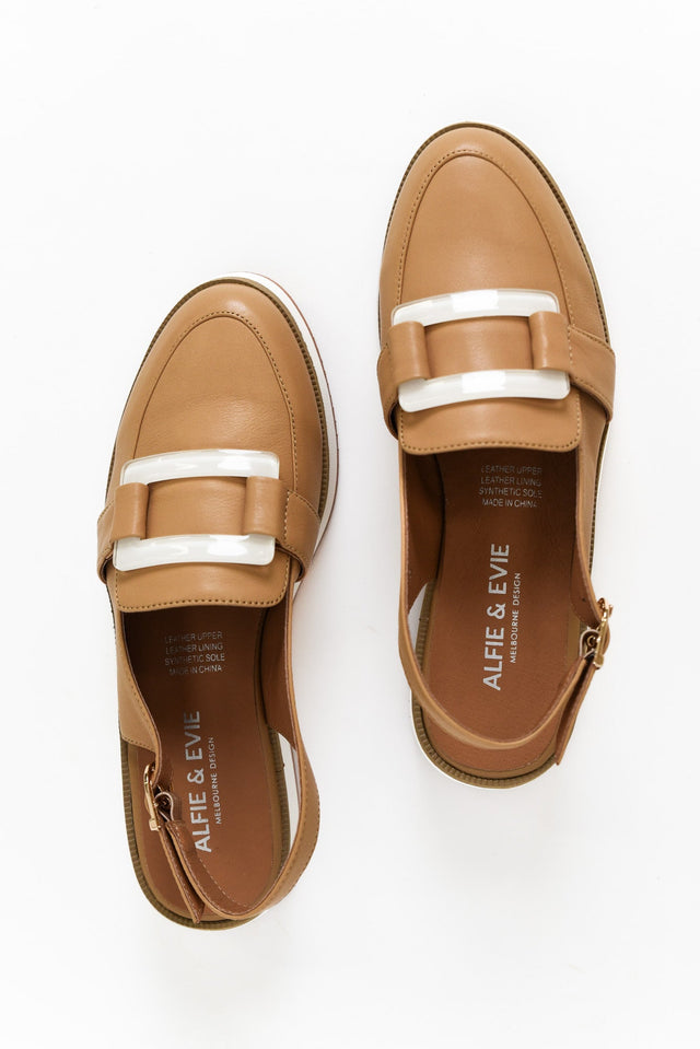 Quavo Tan Leather Slingback Loafer