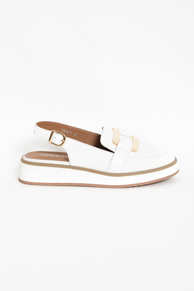 Quavo White Leather Slingback Loafer image 5