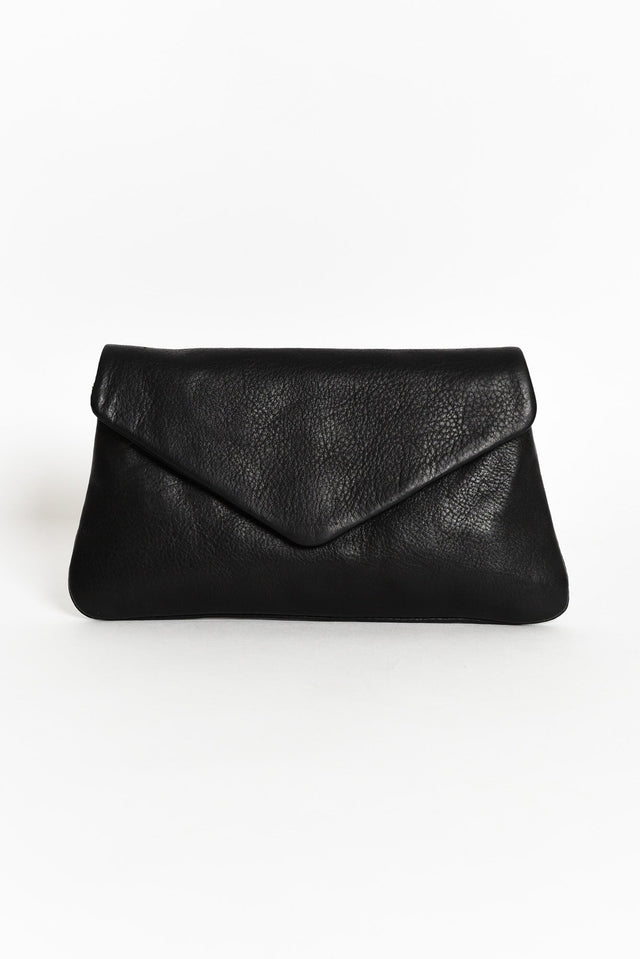 Quinn Black Leather Purse