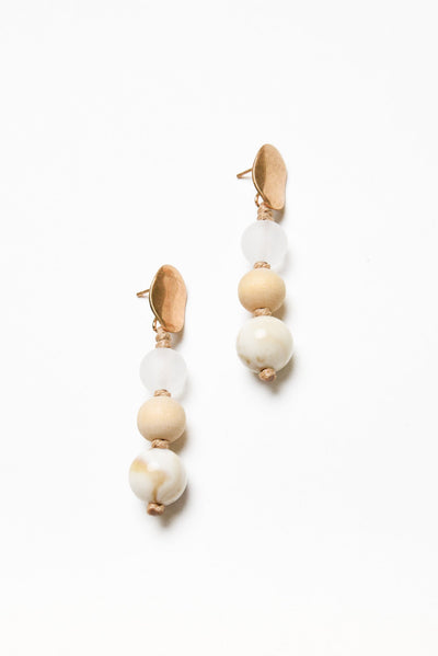 Radley Natural Bead Drop Earrings