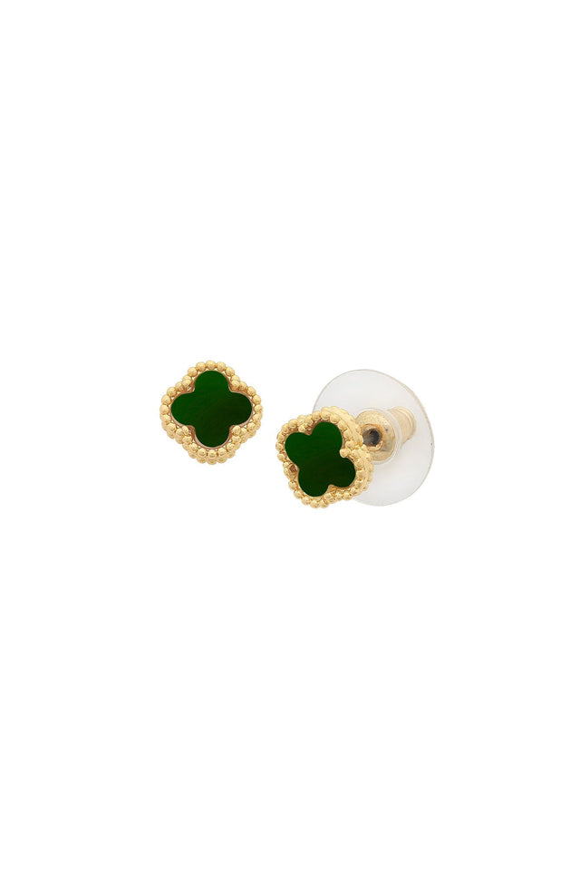 Reign Jade Stone Stud Earrings image 1